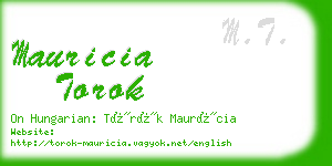mauricia torok business card